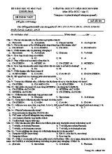 Đề kiểm tra học kỳ I môn Hóa học Lớp 12 - Mã đề 304 - Năm học 2019-2020 - Sở giáo dục và đào tạo Quảng Nam